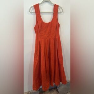 Free People Vibrant Orange Midi Dress